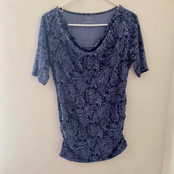 Motherhood Women Blue Sleeve Top M Maternity - Picture 1 of 3
